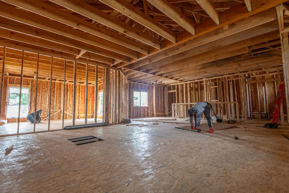 New house construction framing