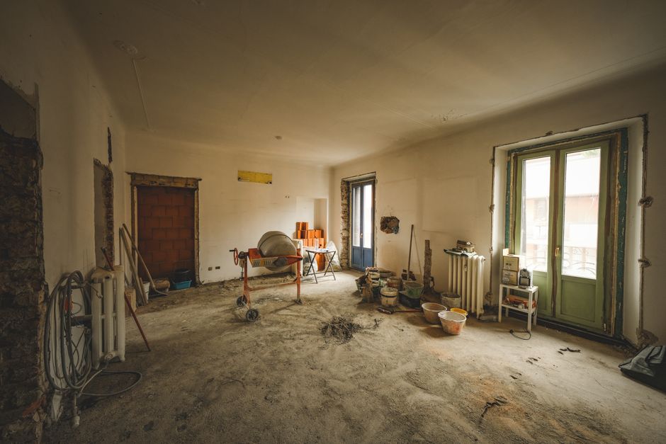 Home remodeling in progress