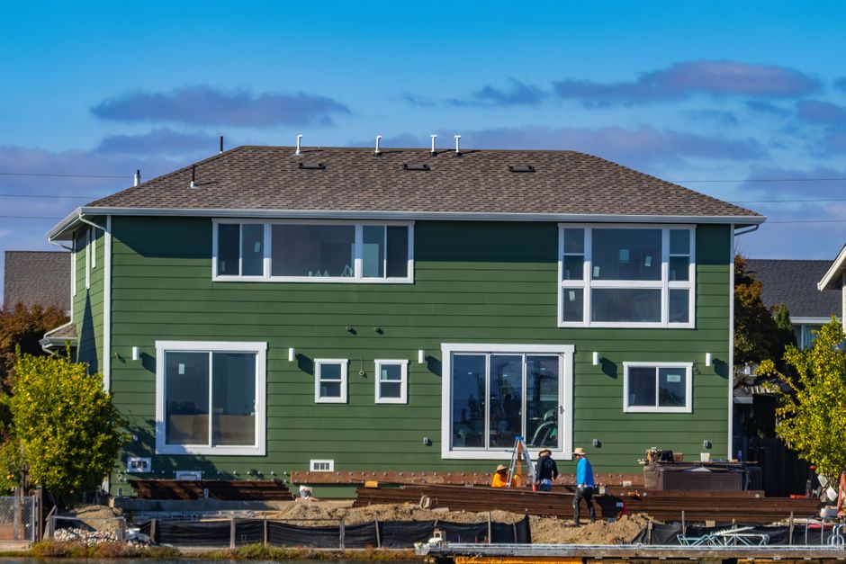 Window installation on a house